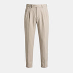 Belcien | Men’s Slim-Fit Pleated Suit Trousers