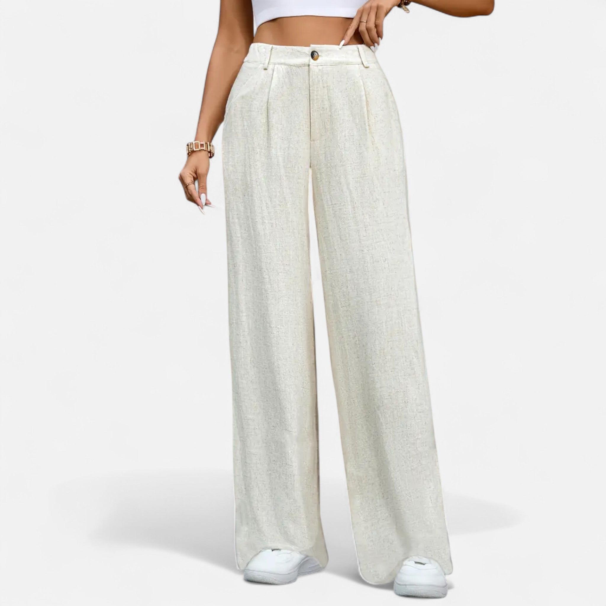 Belcien | Women’s Pleated Wide-Leg Trousers