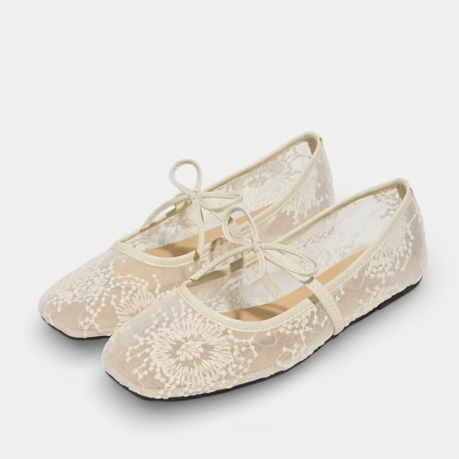 Pair of lace-up shoes on a light gray background