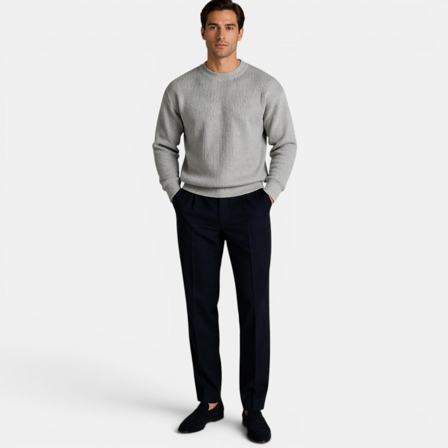 Belcien - Men’s Knit Crewneck Sweater