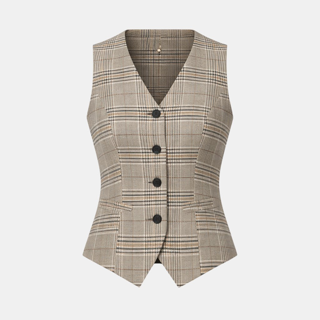 Belcien | Women’s Vintage Waistcoat Elegant Everyday Layer