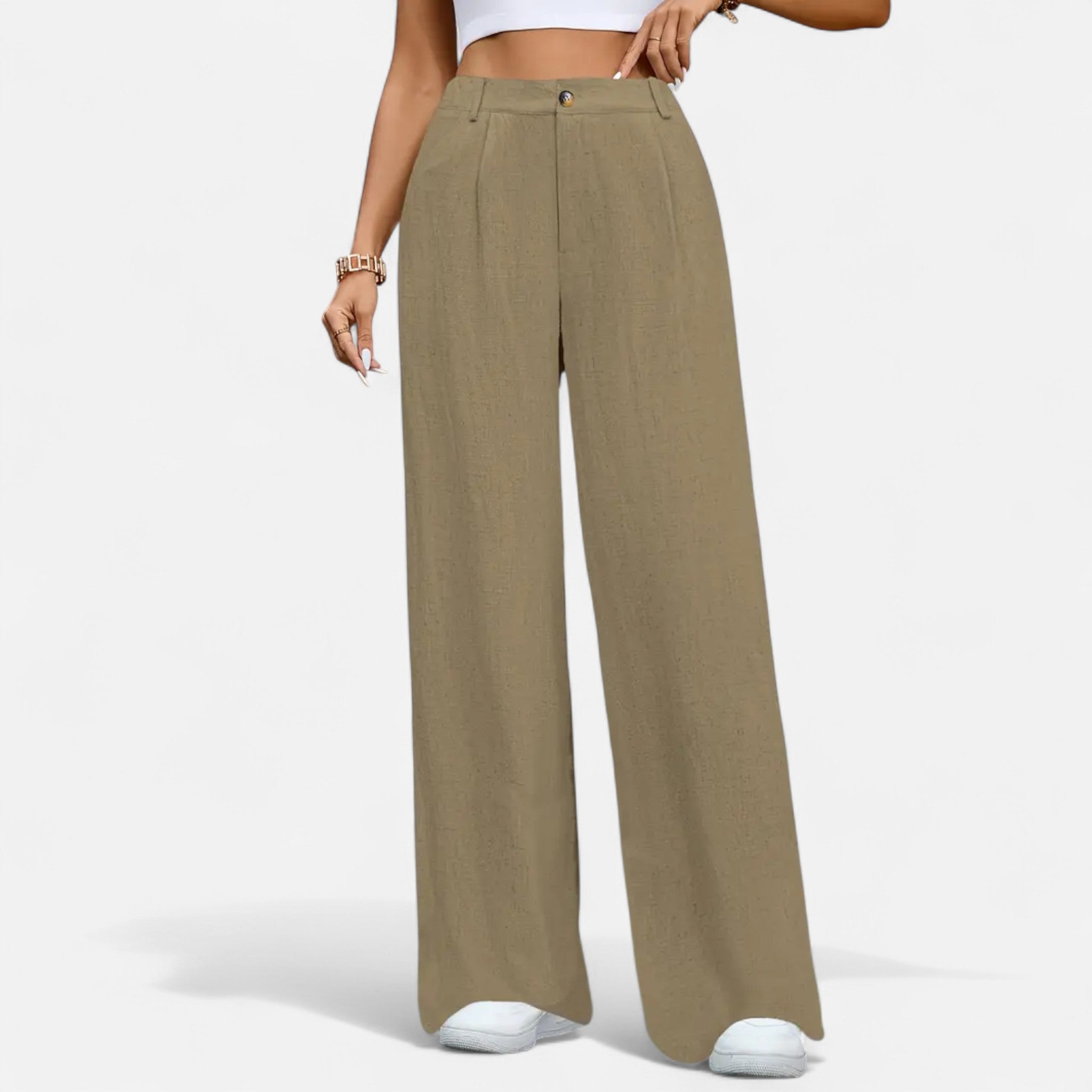 Belcien | Women’s Pleated Wide-Leg Trousers