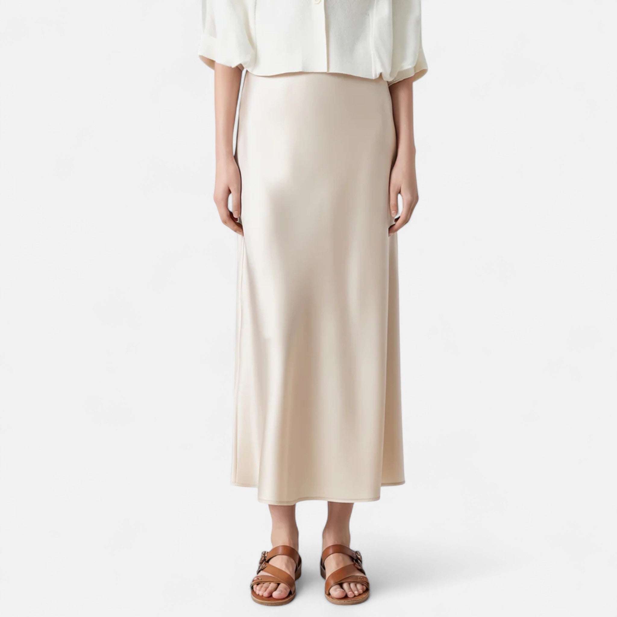 Belcien | Old Money Silk Skirt