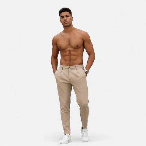 Men’s Classic Pleated Business Trousers