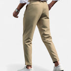 Belcien | Men’s Slim-Fit Pleated Suit Trousers
