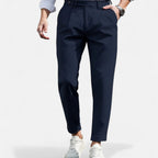 Men’s Slim-Fit Pleated Suit Trousers