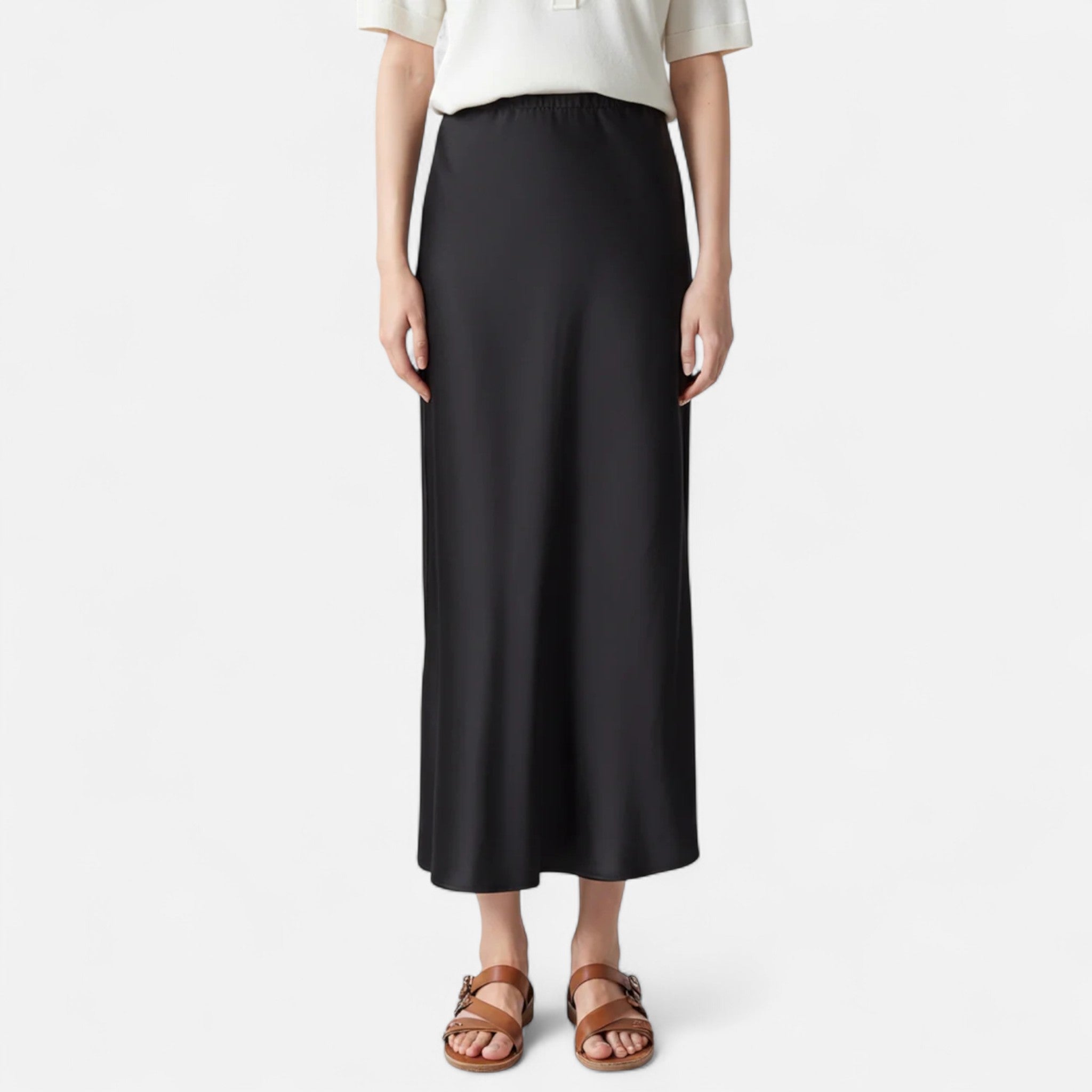 Belcien | Old Money Silk Skirt