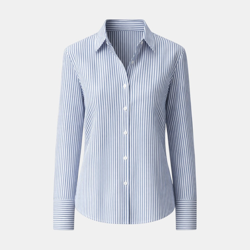 Belcien | Classic Women’s Striped Shirt with Relaxed Elegant Fit