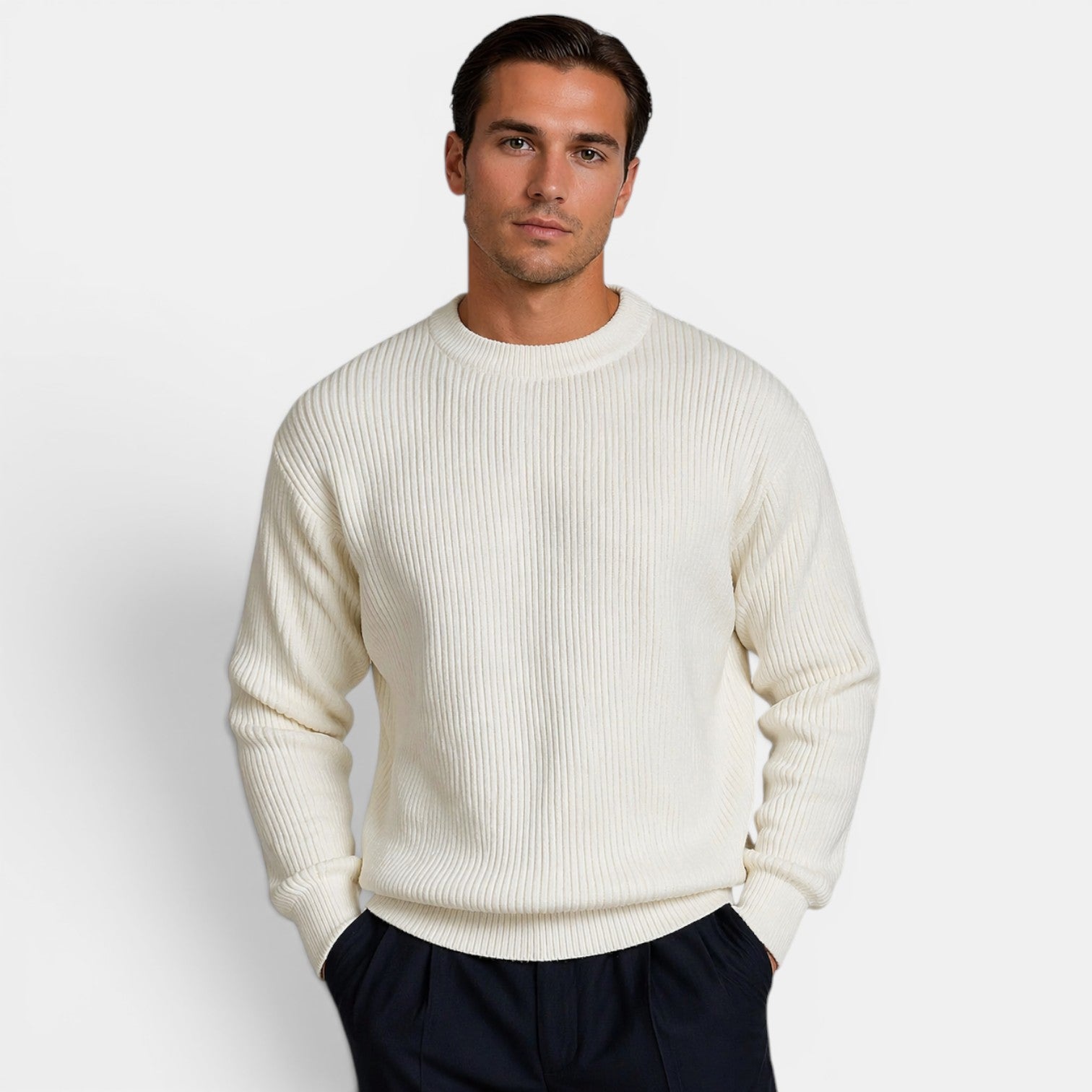 Belcien - Men’s Knit Crewneck Sweater