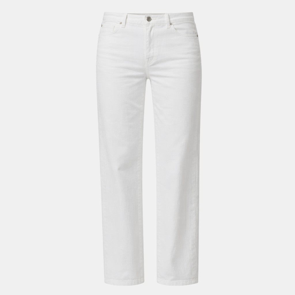 Belcien | Women’s White High Waist Wide Leg Pants