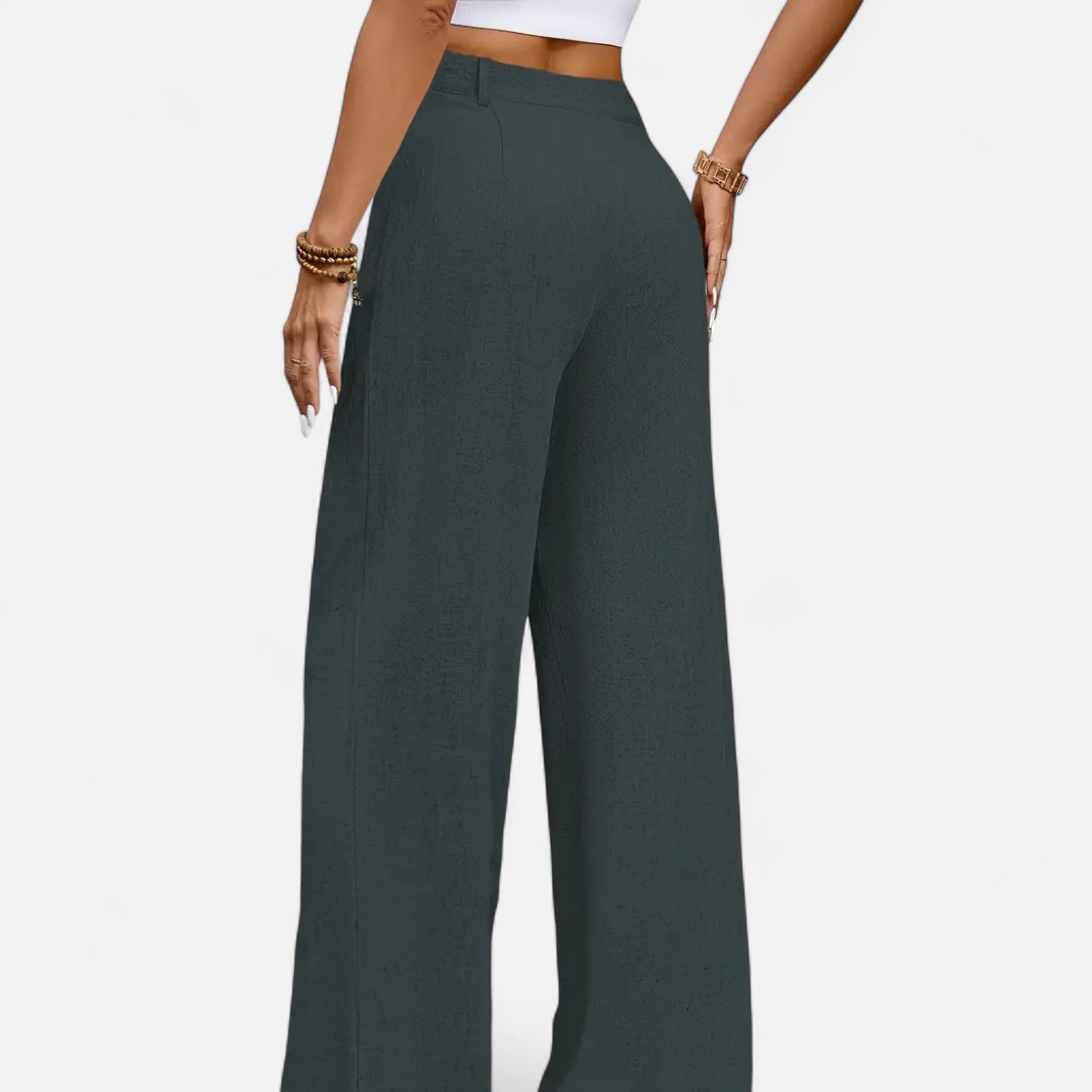 Belcien | Women’s Pleated Wide-Leg Trousers
