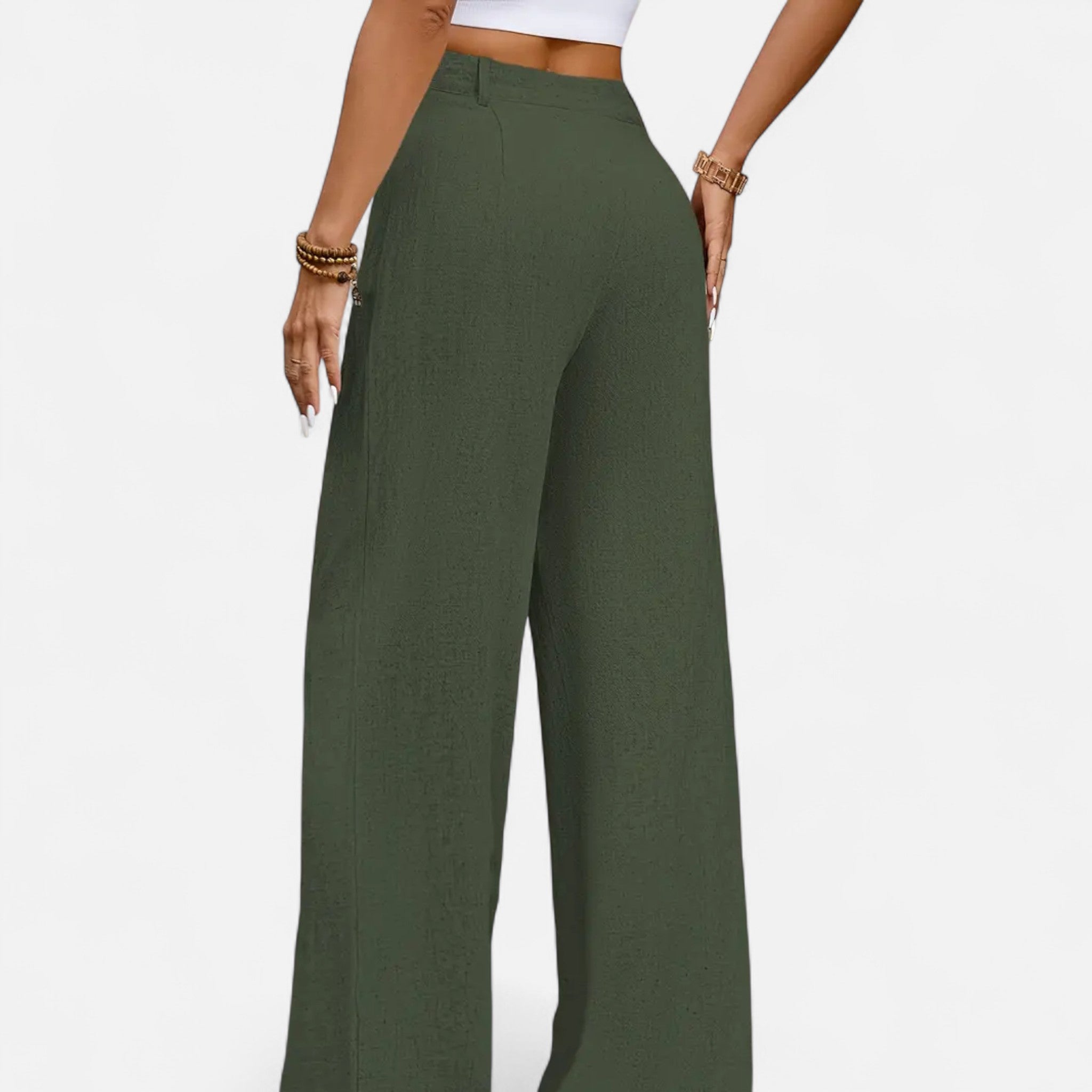 Belcien | Women’s Pleated Wide-Leg Trousers