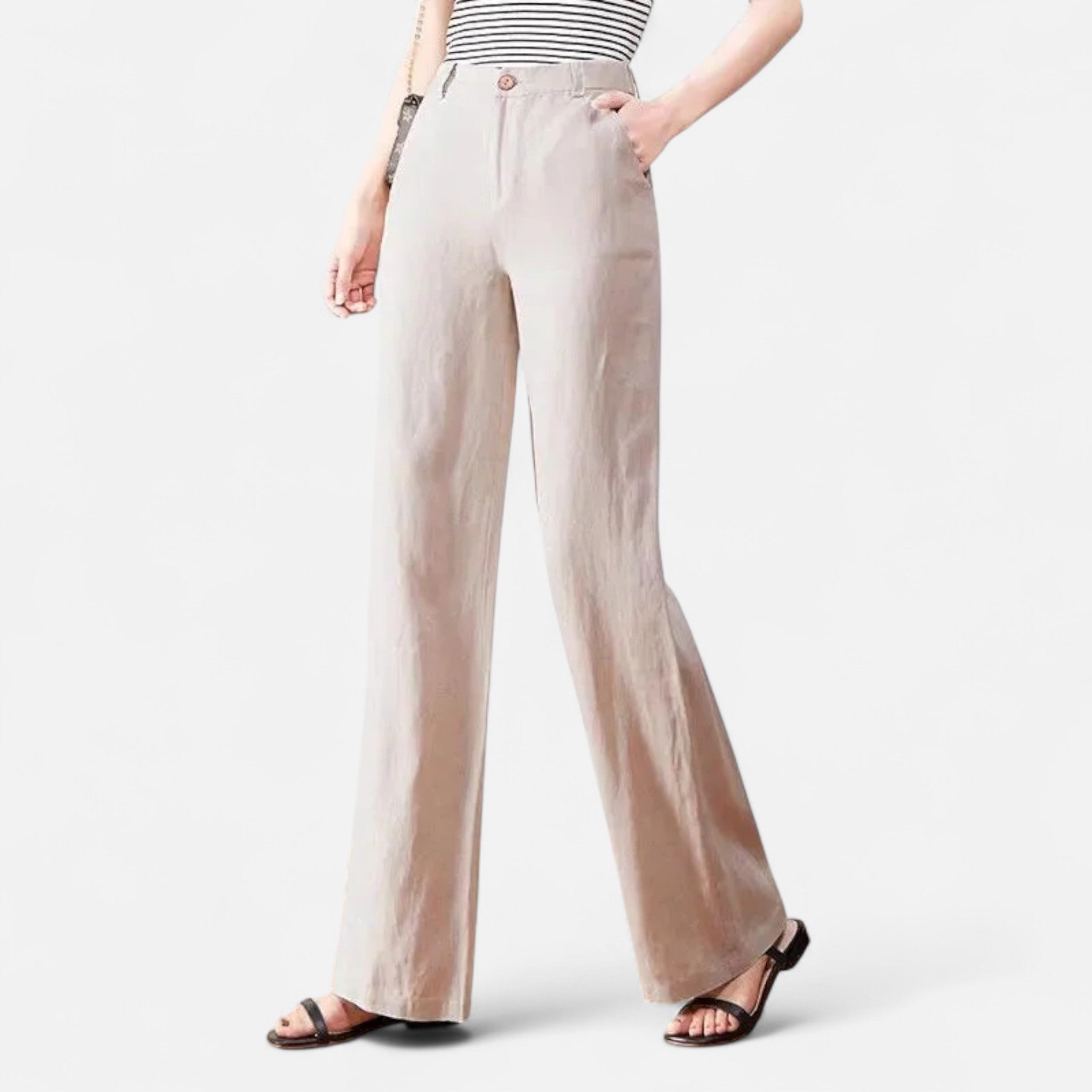 Belcien | Women’s Cotton Linen Wide-Leg Pants