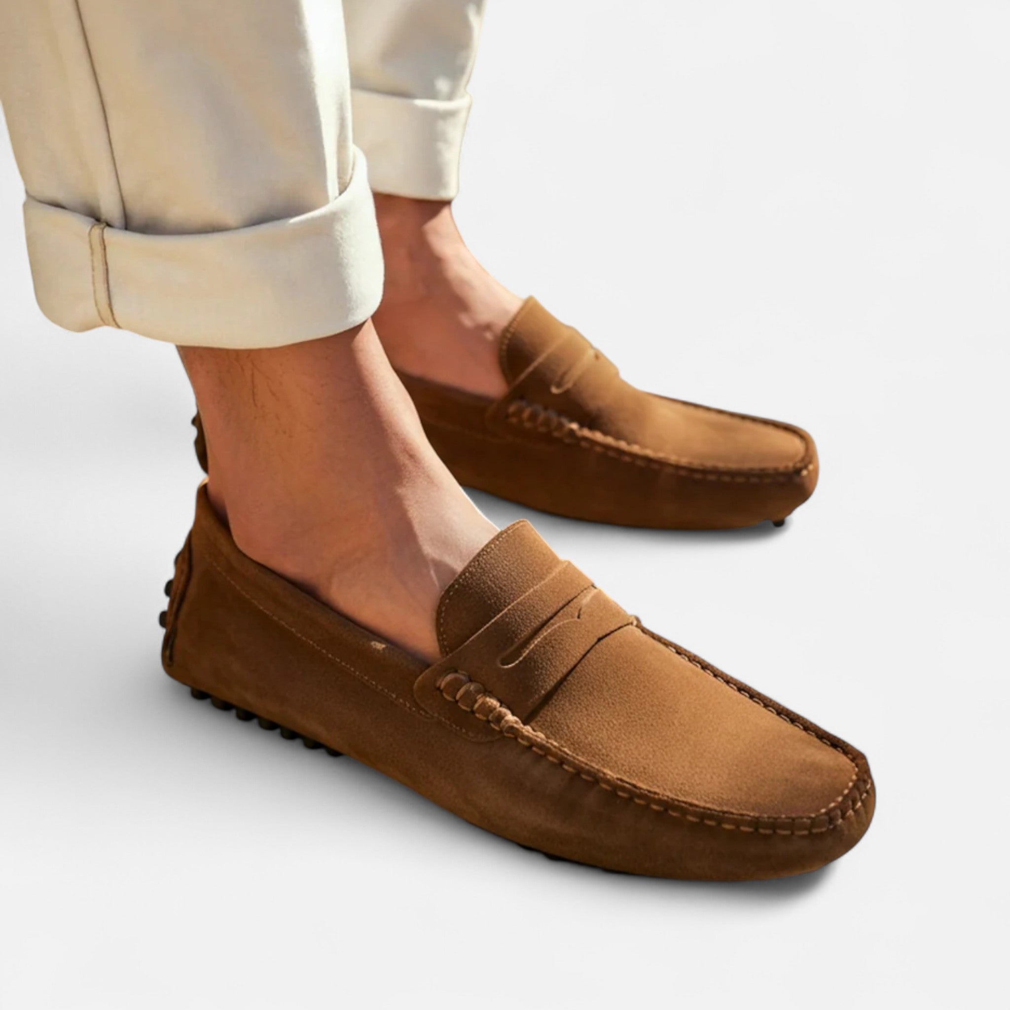 Belcien | Men’s Suede Driver Loafers