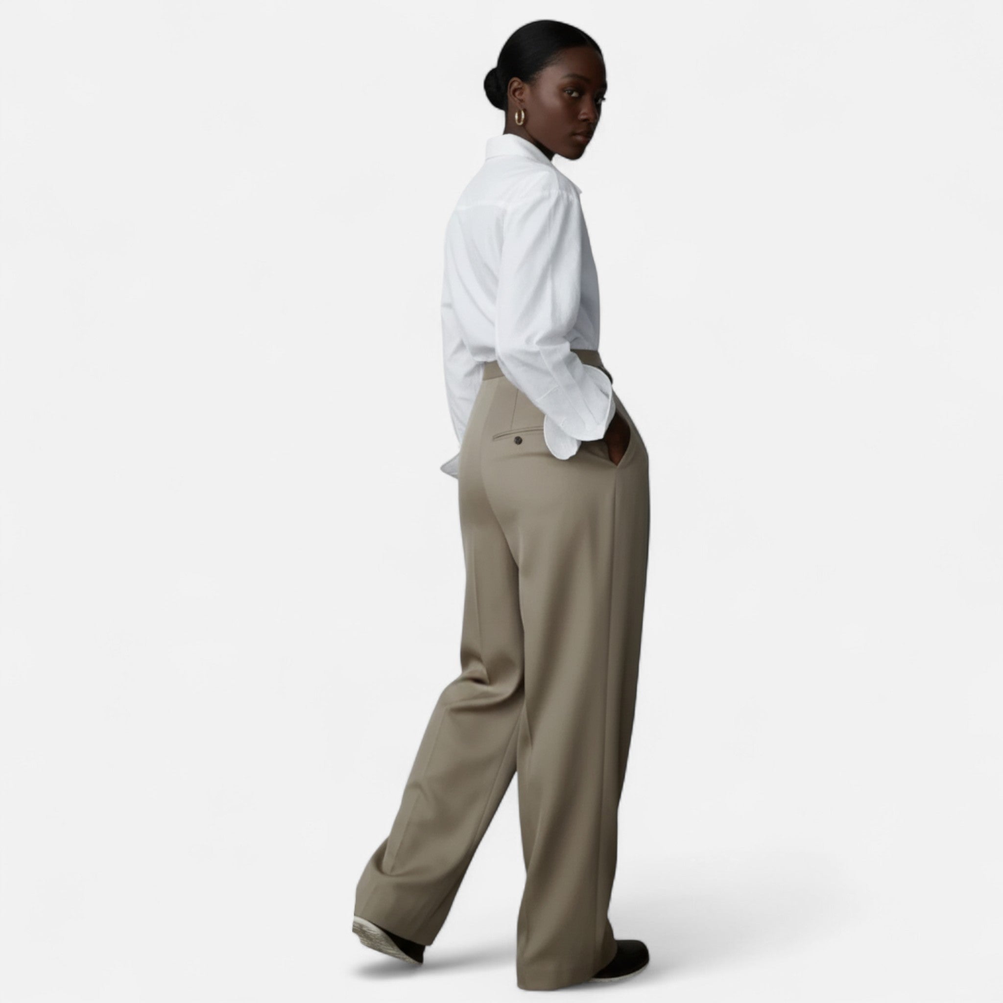 Belcien | Women’s Woollen Oversized Pants