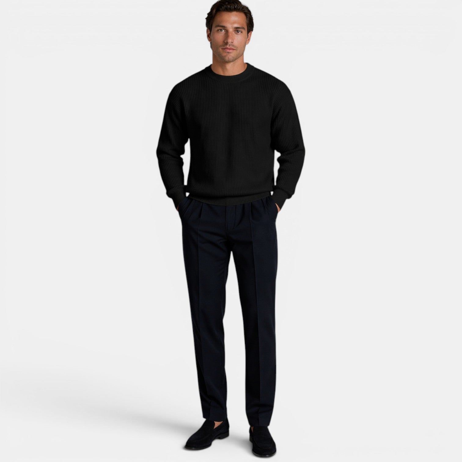 Belcien - Men’s Knit Crewneck Sweater