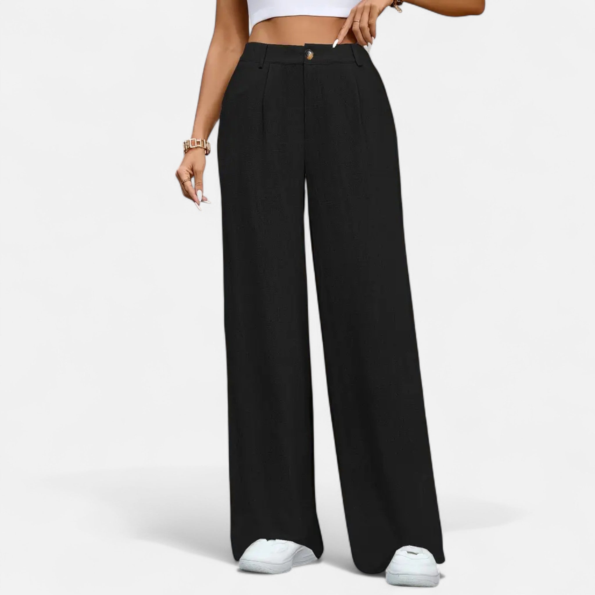 Belcien | Women’s Pleated Wide-Leg Trousers