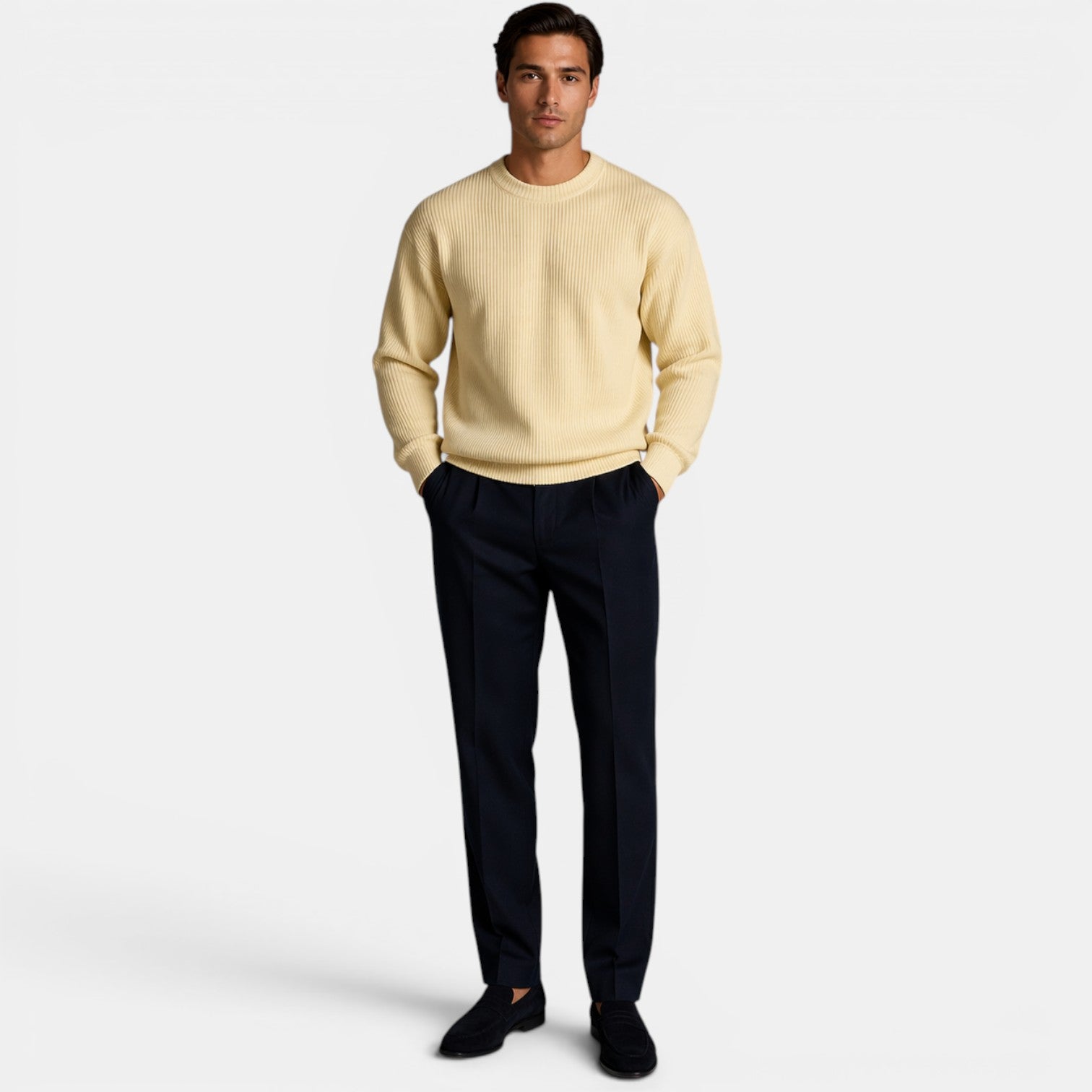 Belcien - Men’s Knit Crewneck Sweater