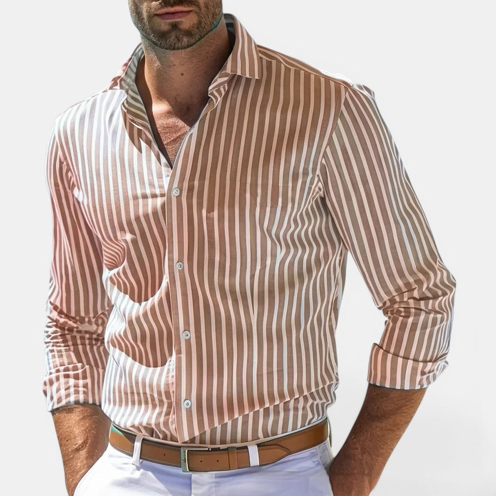 Belcien - Men’s Striped Classic Shirt