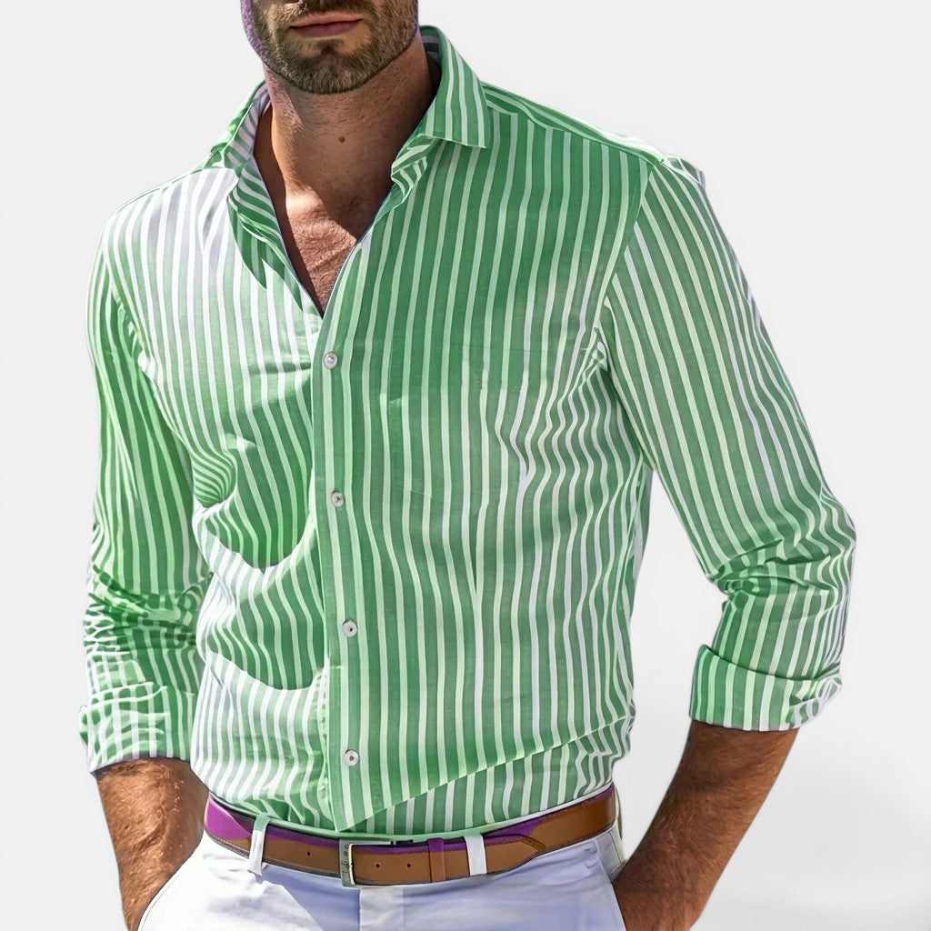 Belcien - Men’s Striped Classic Shirt