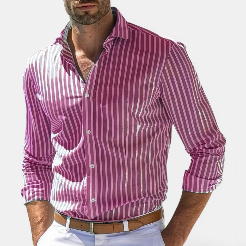 Belcien - Men’s Striped Classic Shirt