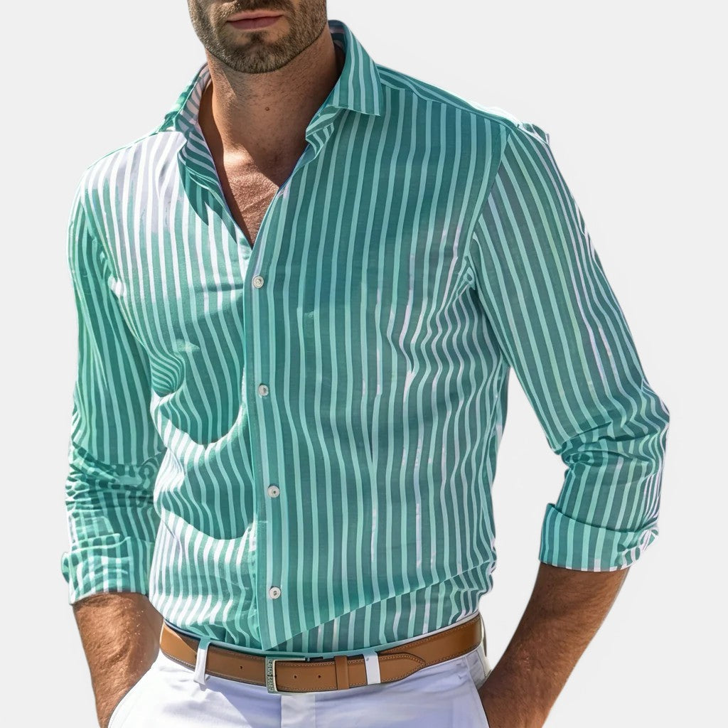 Belcien - Men’s Striped Classic Shirt