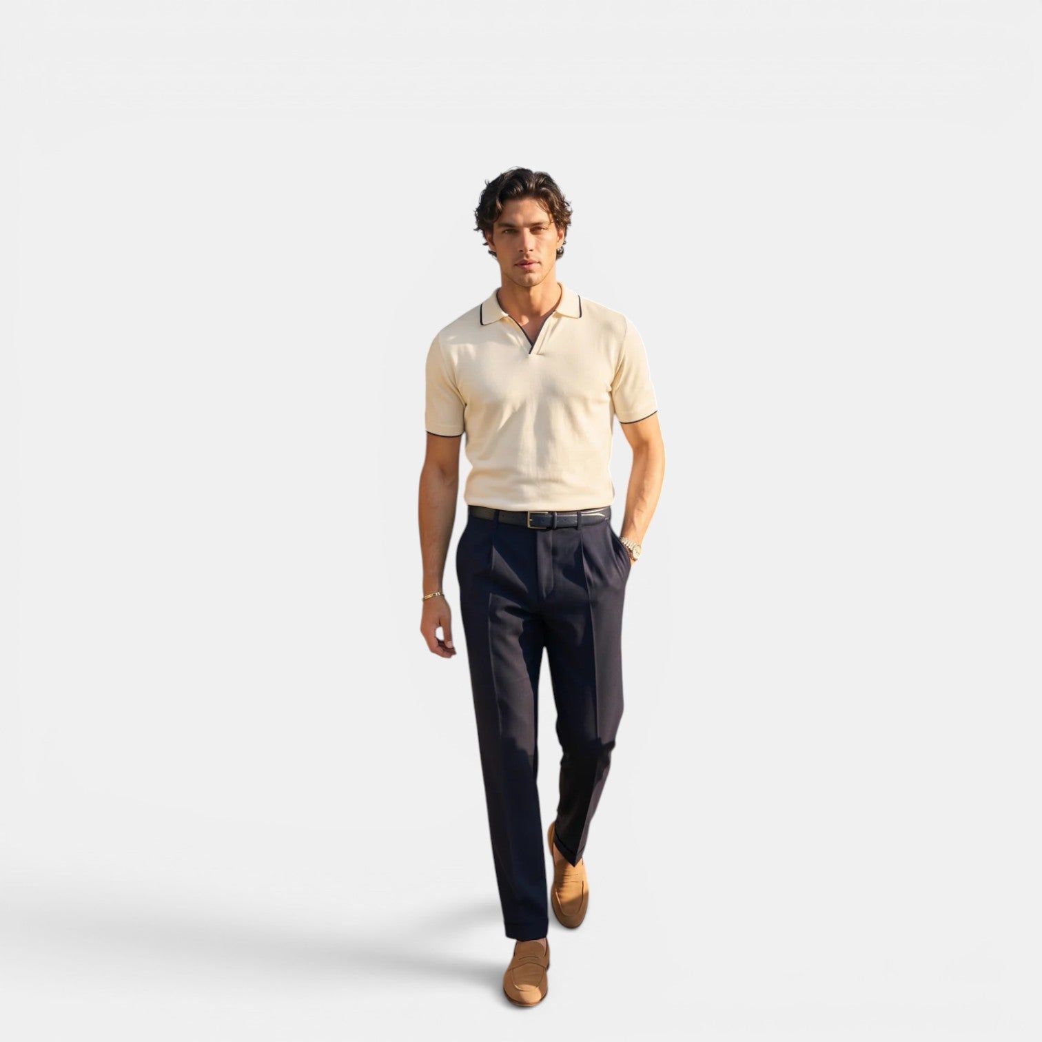 Belcien - Men’s Sleeveless Polo Shirt