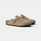 Men's Suede Clogs Cork Footbed Classic Comfort Slip-On Shoes