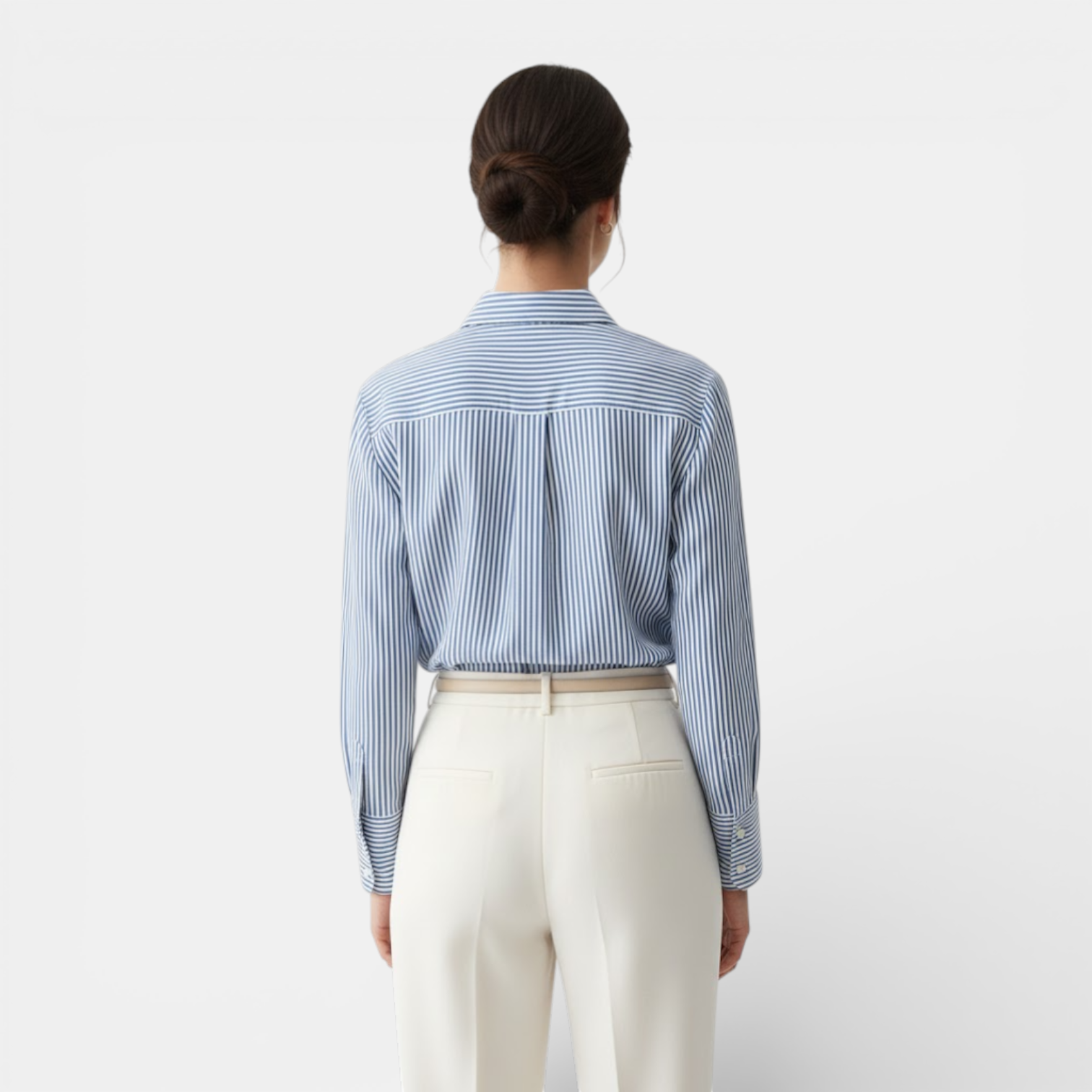 Belcien | Classic Women’s Striped Blouse with Relaxed Elegant Fit