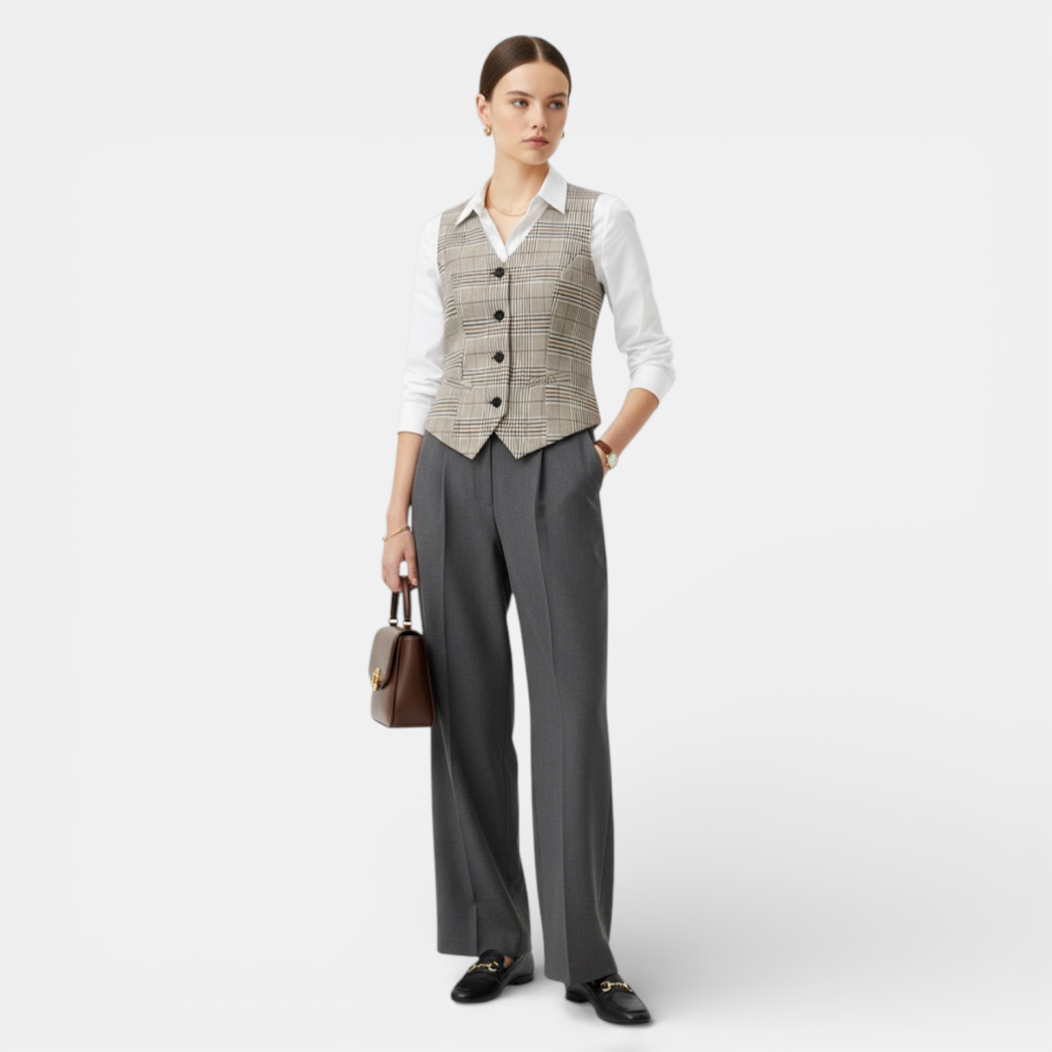 Belcien | Women’s Vintage Waistcoat Elegant Everyday Layer