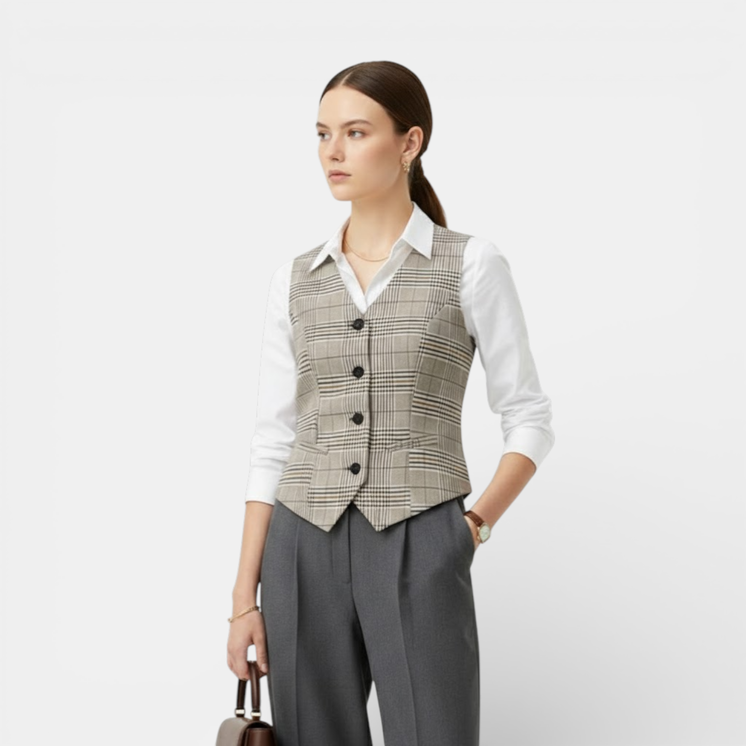 Belcien | Women’s Vintage Waistcoat Elegant Everyday Layer