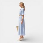 Belcien | Women’s Classic Striped Shirt Dress for the Summer