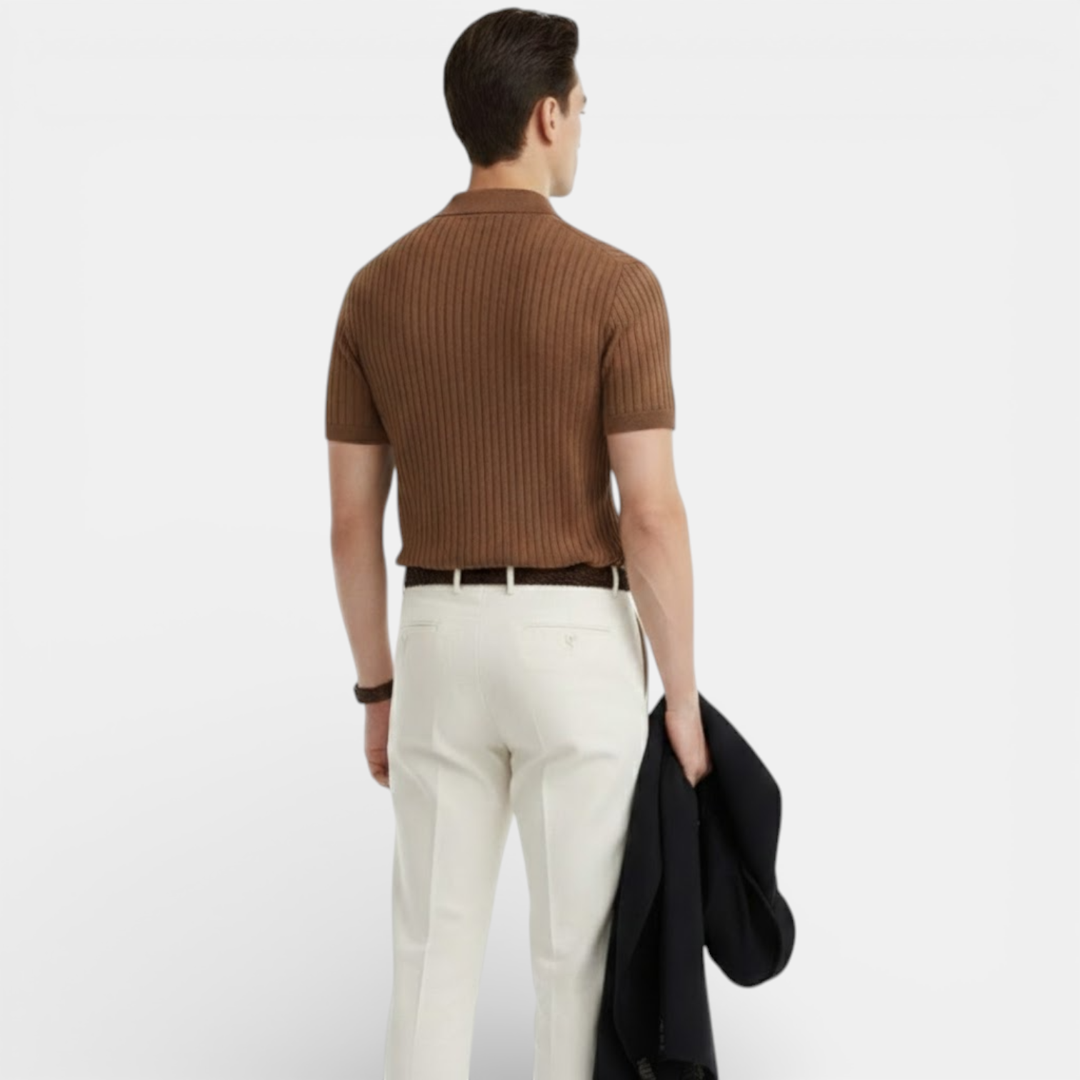 Belcien - Men’s Ribbed Polo Shirt – Elegant Summer Essential