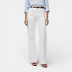 Belcien | Women’s White High Waist Wide Leg Pants